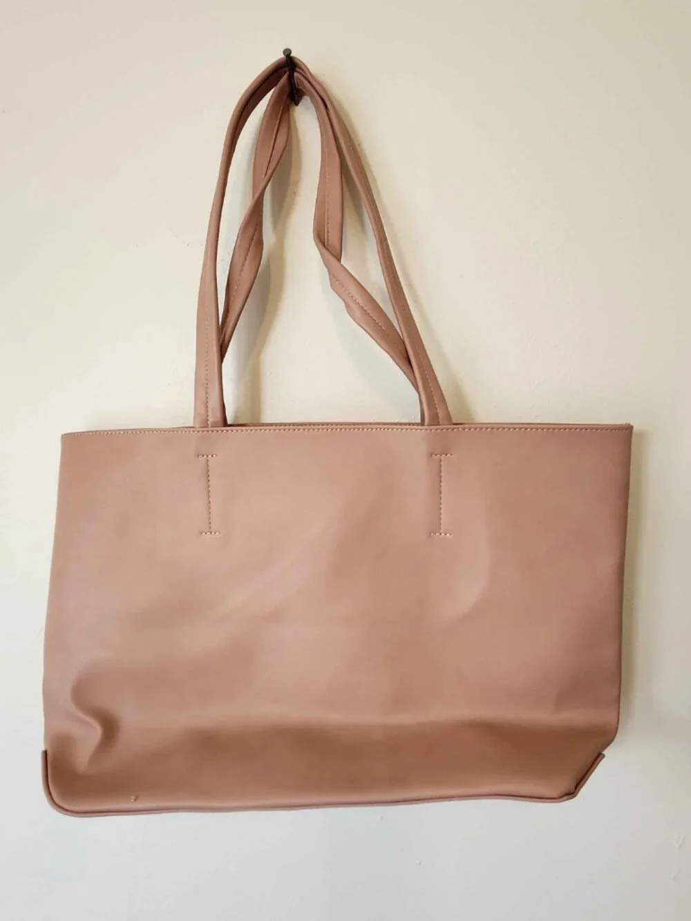 PHILOSOPHY Tote Bag/ Shoulder Bag Rose Pink Faux Leather.